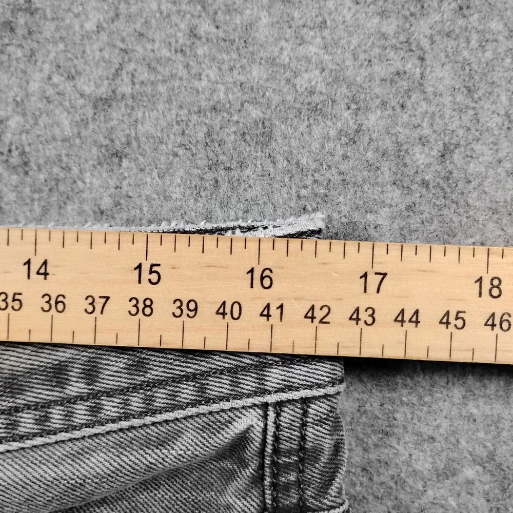Diesel Viker 0881V Men 32x32 Gray Straight Distressed Low Rise Button Fly Jeans